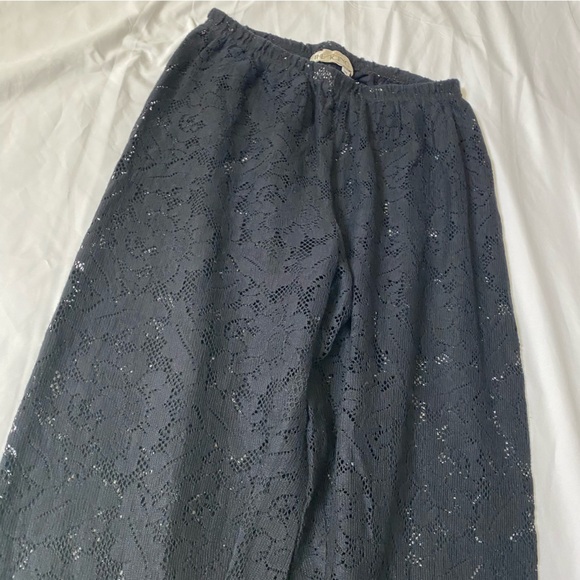 Vintage 80s-90s Black Lace Pants - Picture 4 of 9